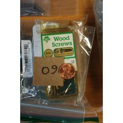 3/4" Flat, Round & Oval Head Woodscrews Wood Screw - #2, #3, #4, #5, #6 - Brass, Chrome Brass, Steel, Iron - TRAY06